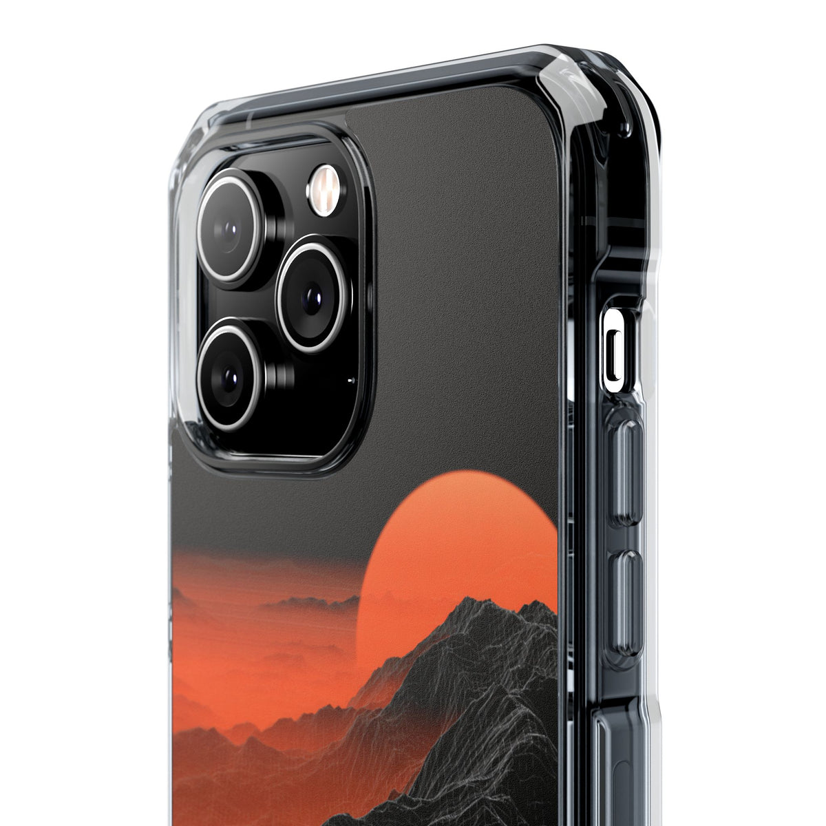 Solar Ridge Mesh · Clear Impact Magnetic Phone Case for iPhone · Black