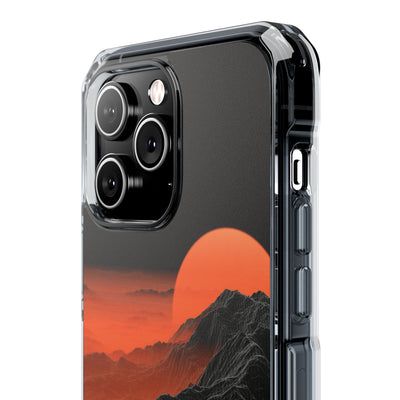 Solar Ridge Mesh · Clear Impact Magnetic Phone Case for iPhone · Black
