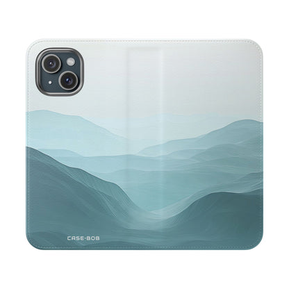 Teal Ridge Layers - iPhone 15 Case - Wallet