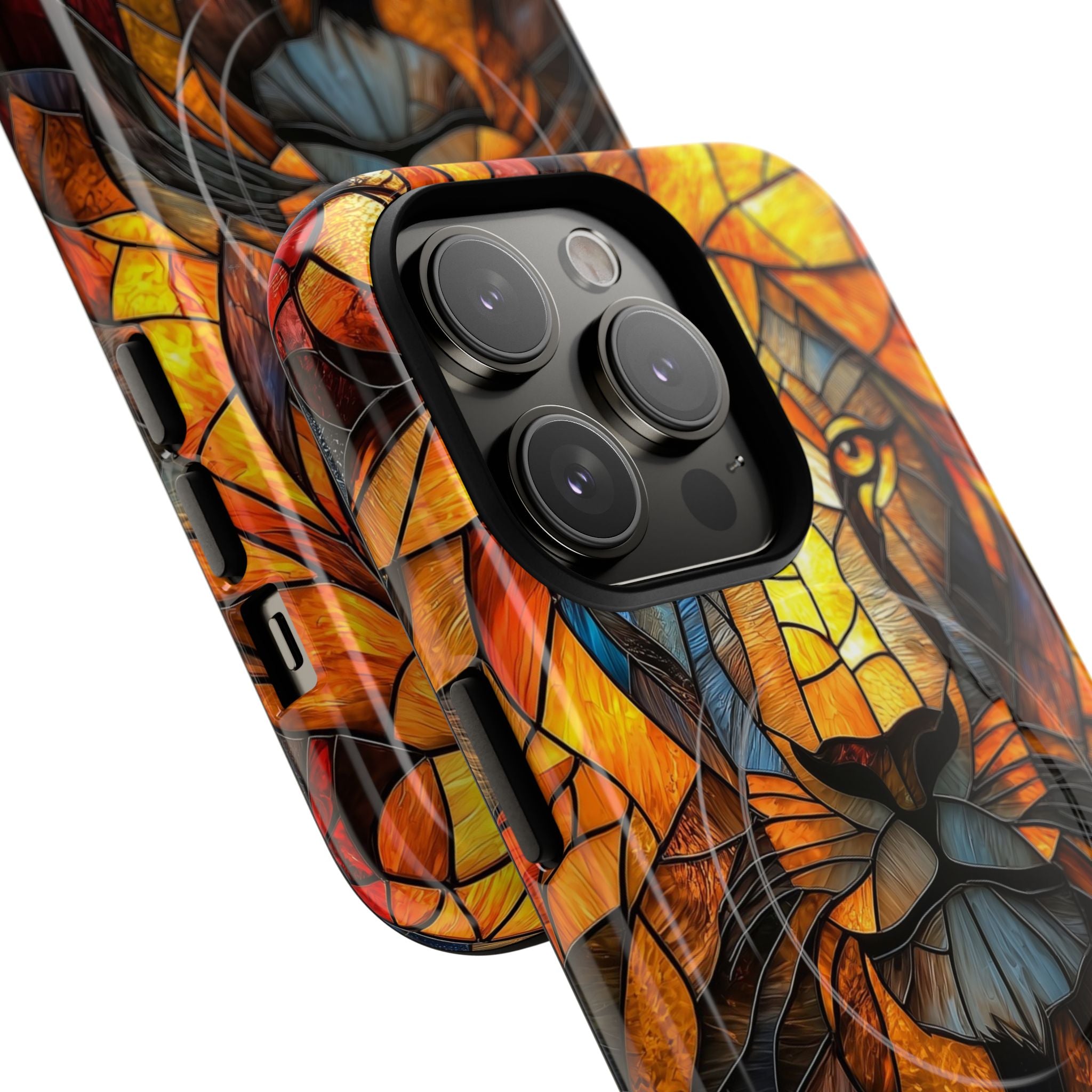 Amber Glass Lion · Tough+ Handyhülle für iPhone · Magsafe