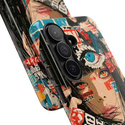 Shibuya Street Collage · Tough Phone Case for Samsung · Red