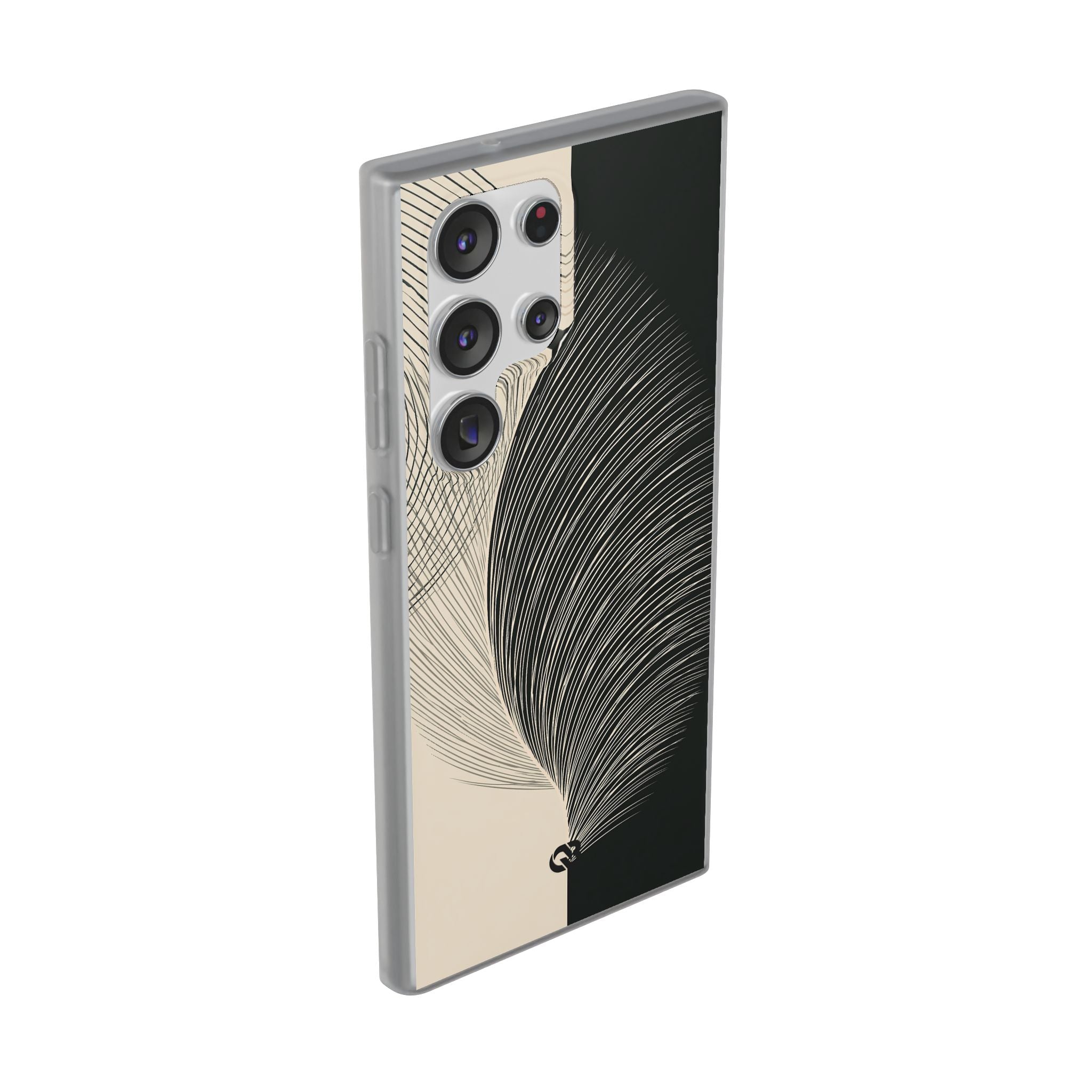 Beige Lite Phone Case for Samsung - Obsidian Cream Plume