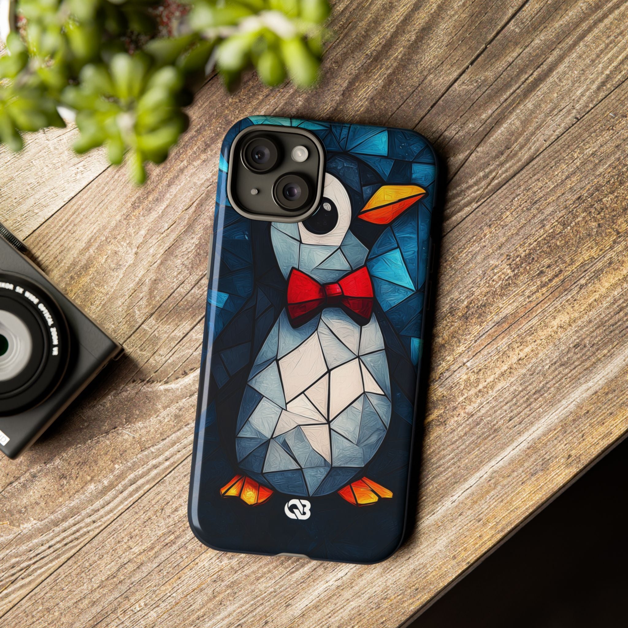 Mosaic Bowtie Penguin · Tough Phone Case for iPhone