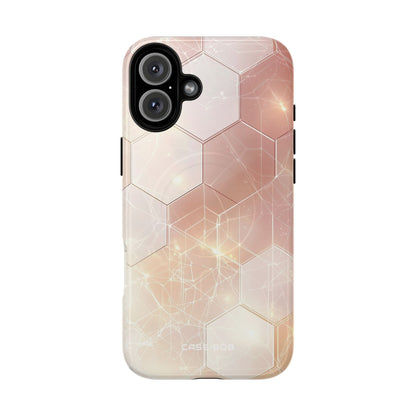 Honeycomb Glow iPhone 16 Plus Case - Tough+