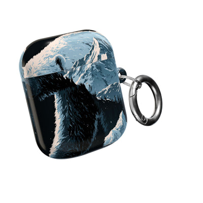 Nordic Arctic Bear · Hard Case for AirPods & AirPods Pro · Black