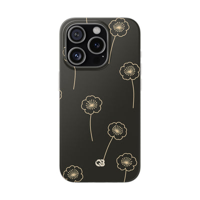 Black Lite Phone Case for iPhone - Obsidian Sand Petals