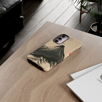 Beige Tough Phone Case for Samsung - Obsidian Ink Summit