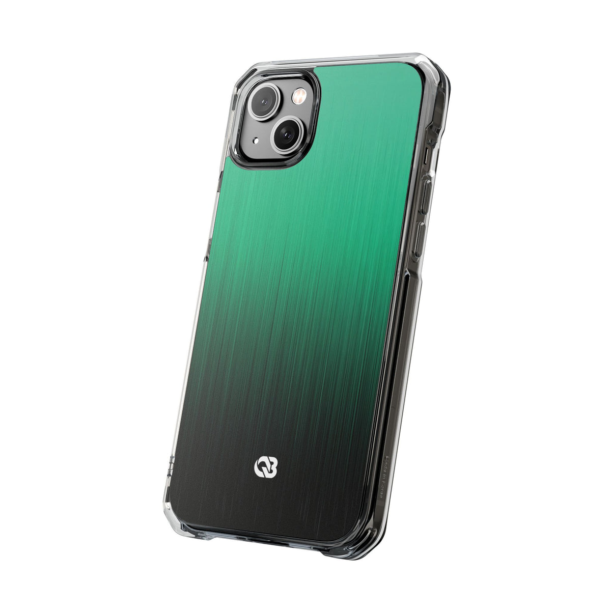 Emerald Cascade · Clear Impact Magnetic Phone Case for iPhone · Green