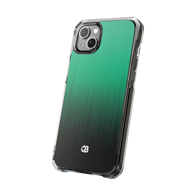 Emerald Cascade · Clear Impact Magnetic Phone Case for iPhone · Green