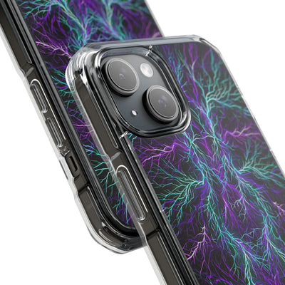 Electric Plasma Arbor · Clear Impact Magnetic Phone Case for iPhone · Purple