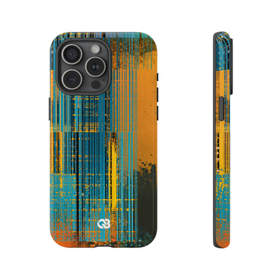 Cyber Glitch Stream · Tough Phone Case for iPhone · Teal