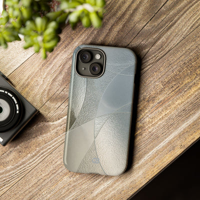 Silver Tough Phone Case for iPhone - Frosted Silver Mosaic