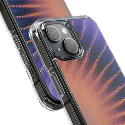 Luminous Aura Burst · Clear Impact Magnetic Phone Case for iPhone · Blue