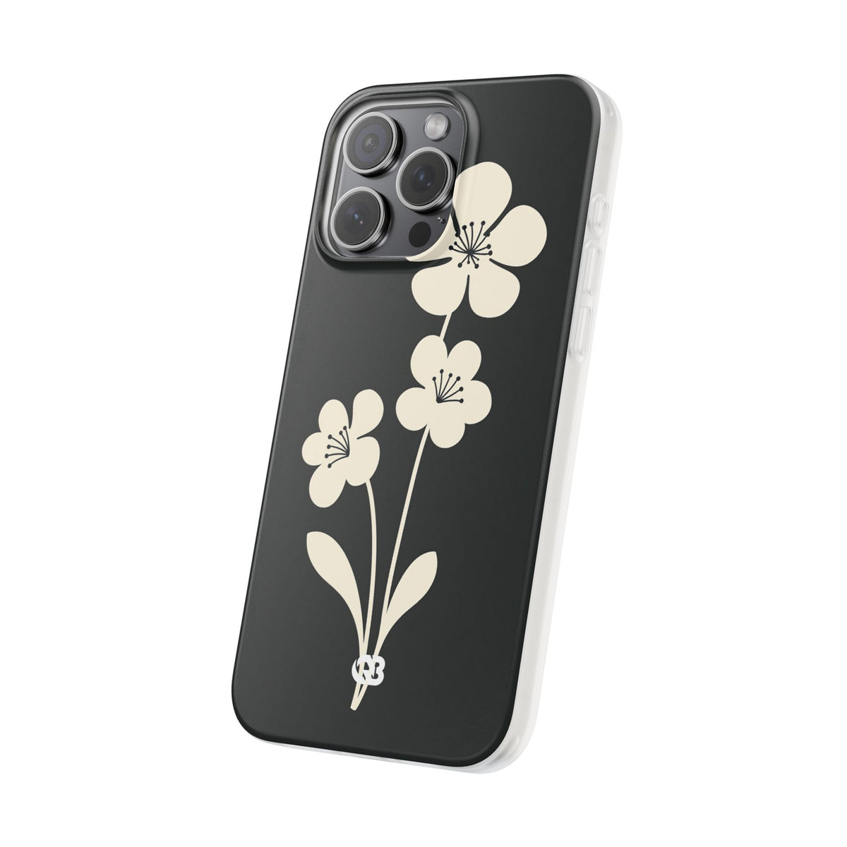 Nordic Blossom · Lite Phone Case for iPhone ·  Black