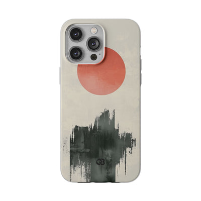 Crimson Sun Strokes · Soft Phone Case for iPhone