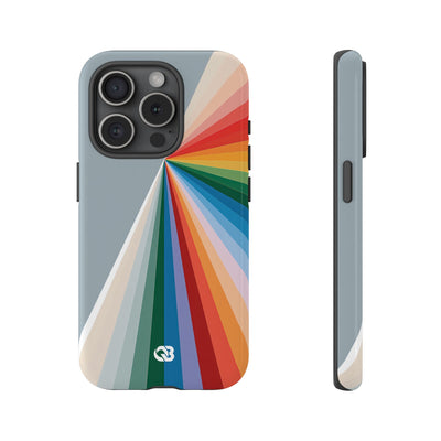 Grey Tough Phone Case for iPhone - Slate Prism Burst