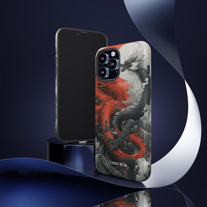 Twin Dragons Crimson iPhone 13 Pro Max Case - Tough