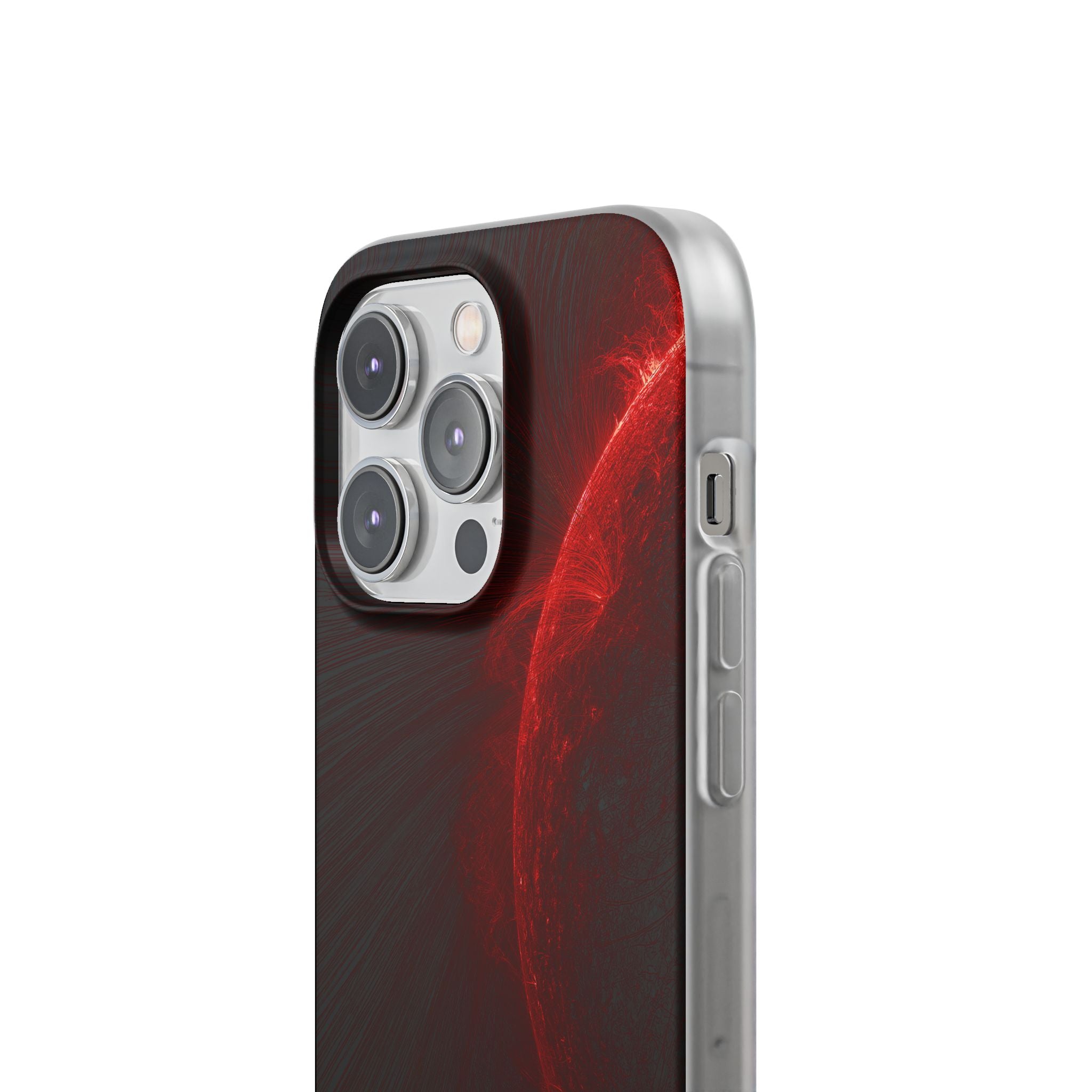 Red Lite Phone Case for iPhone - Solar Crimson Flare