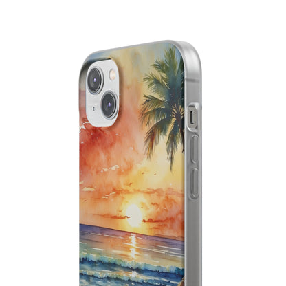 Sunset Palm iPhone 14 Plus Case - Soft