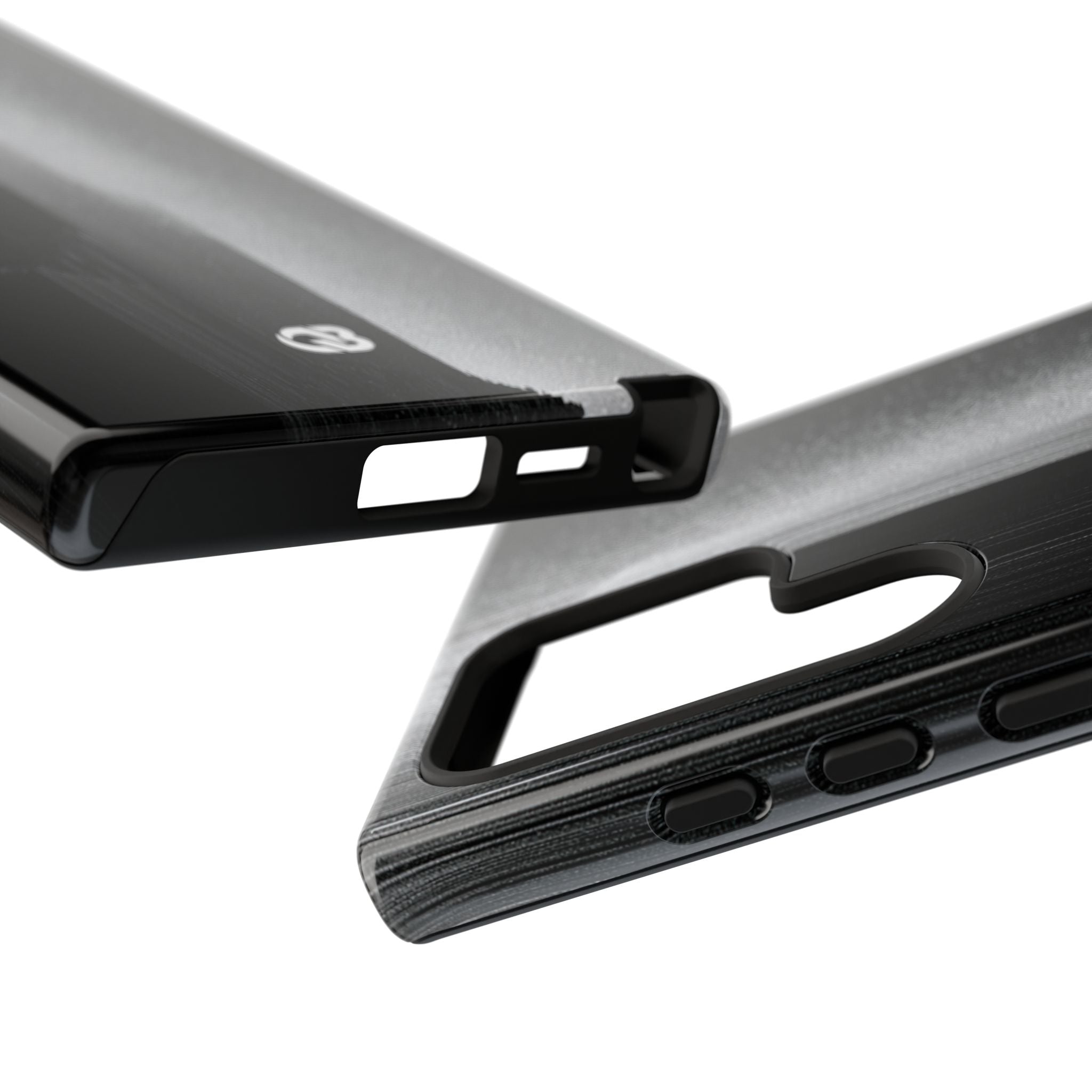 Black Tough Phone Case for Samsung - Brutalist Pixel Monolith