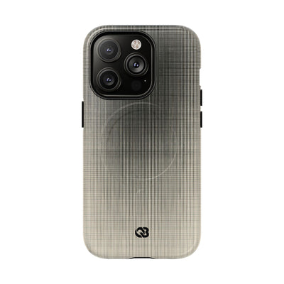 Beige Tough 2.0 Magsafe Phone Case for iPhone - Carbon Screen Grid