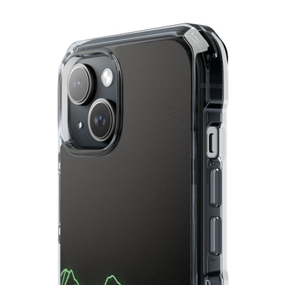 Nordic Mountain Contour · Clear Impact Magnetic Phone Case for iPhone · Black