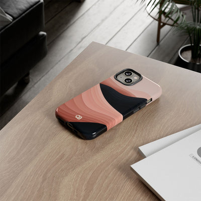Pink Tough Phone Case for iPhone - Dune Shadow Layers