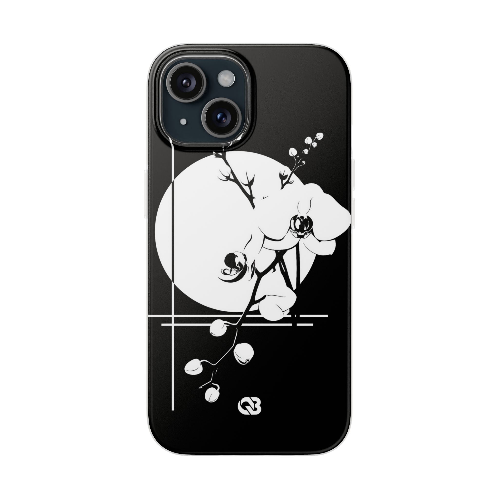 Black Lite Phone Case for iPhone - Lunar Orchid Grid