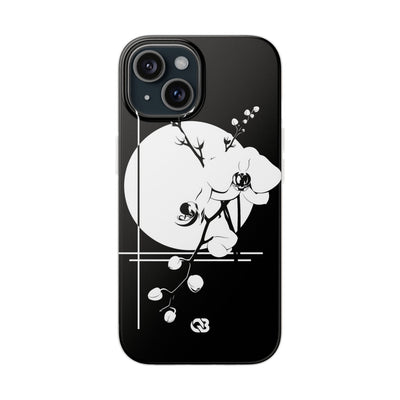 Black Lite Phone Case for iPhone - Lunar Orchid Grid