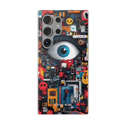 Digitaalinen silmäsininen Samsung S24 Ultra -pehmeä suojakotelo