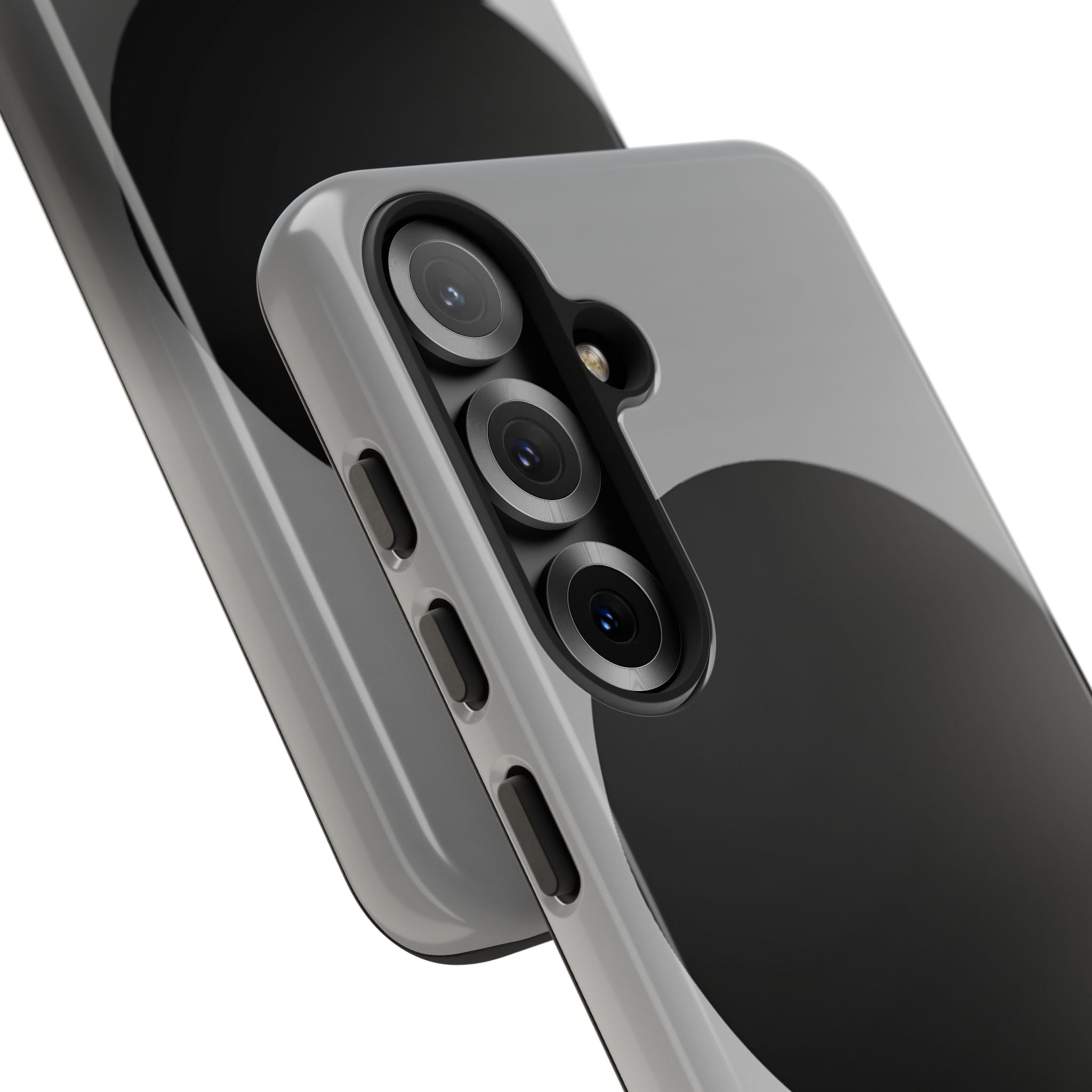 Grey Tough Phone Case for Samsung - Matte Onyx Sphere