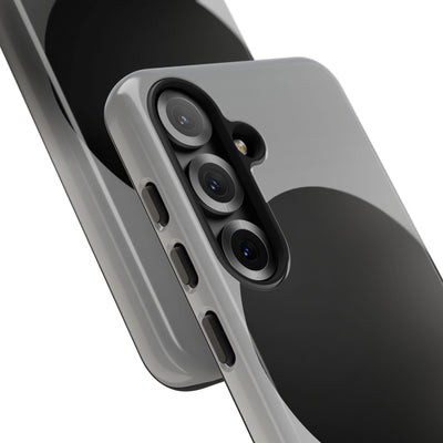 Grey Tough Phone Case for Samsung - Matte Onyx Sphere