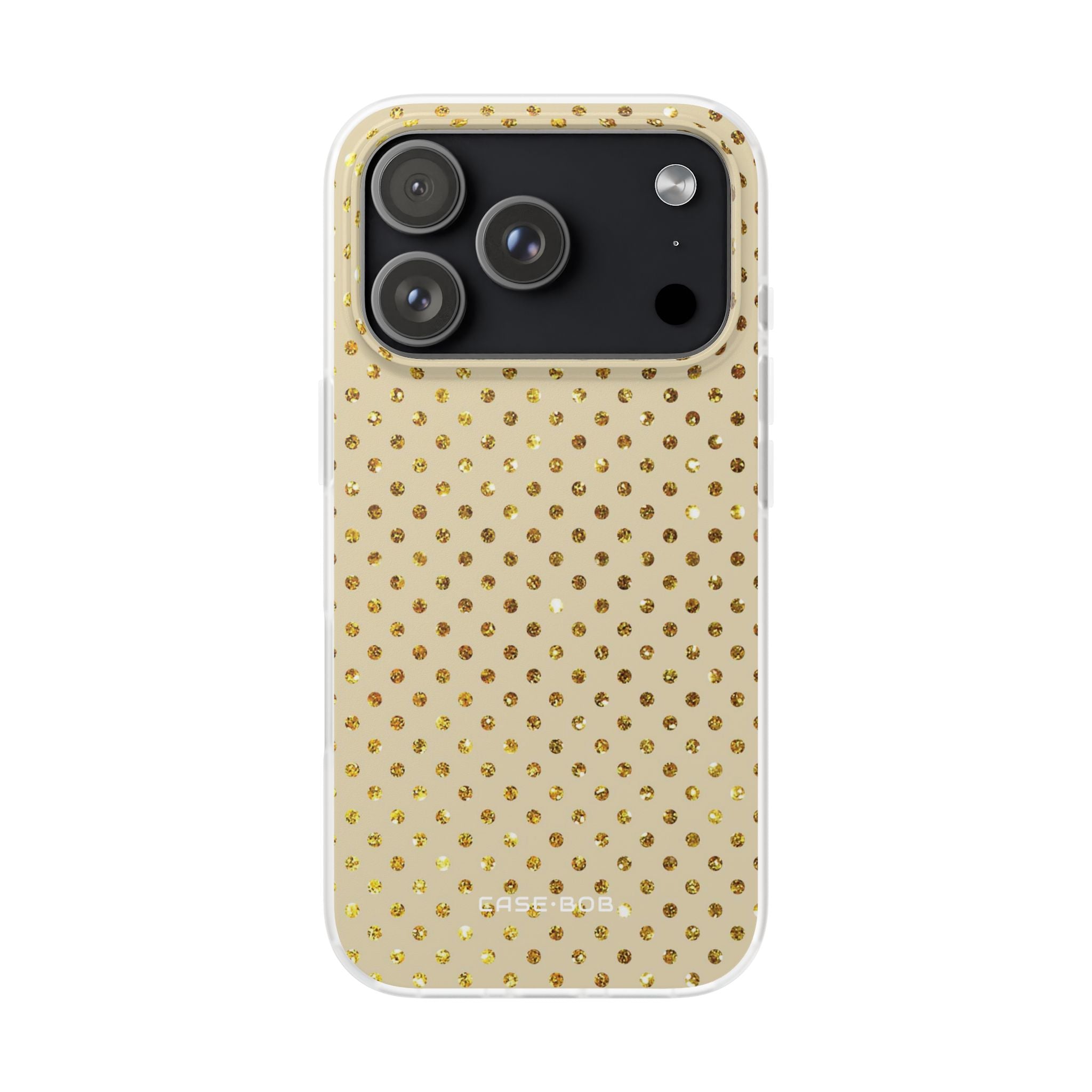 Gold Sparkle Grid iPhone 17 Pro Case - Soft - CASE•BOB