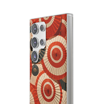 Vermilion Wagasa Motif · Lite Phone Case for Samsung · Red