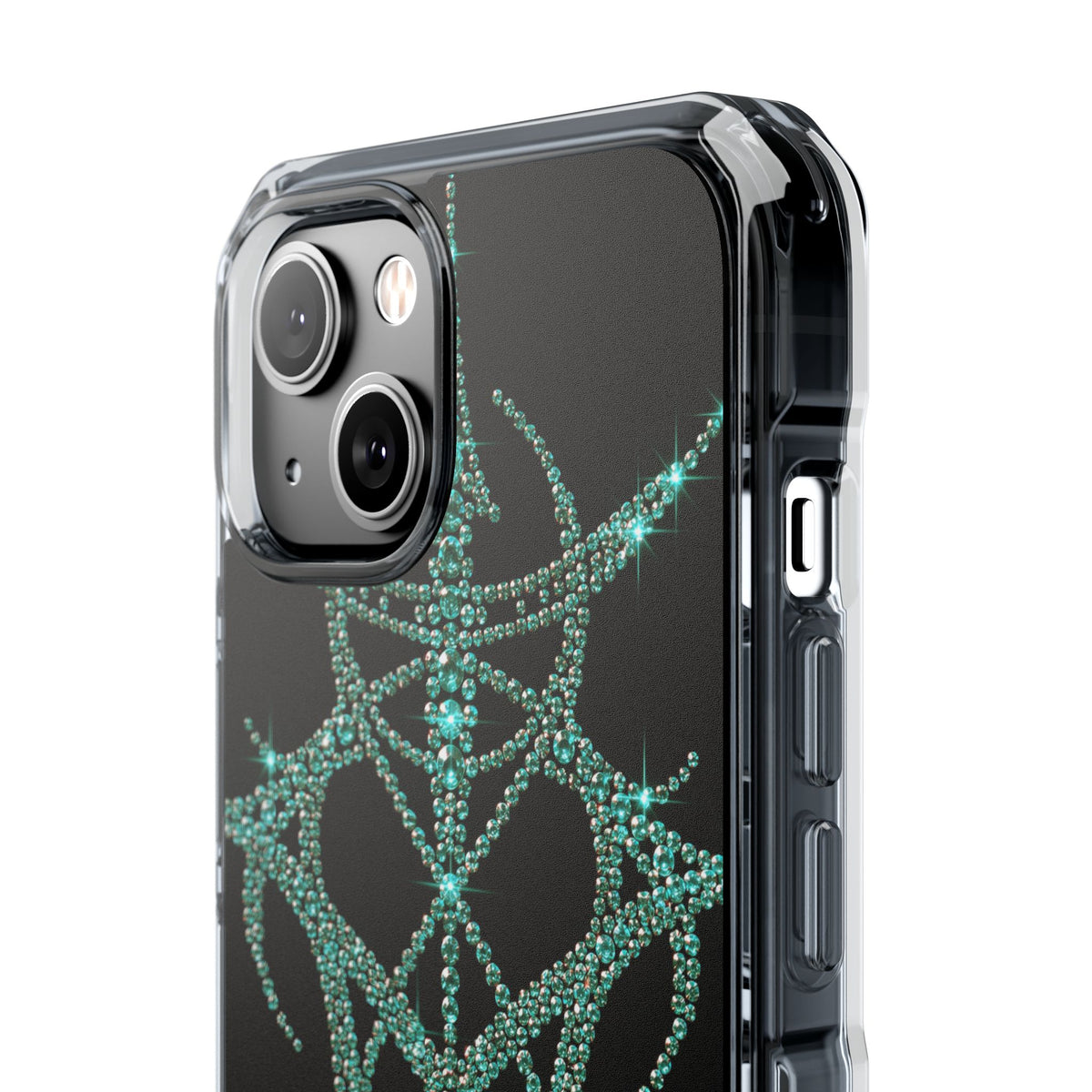 Teal Cyber Sigil · Clear Impact Magnetic Phone Case for iPhone · Teal
