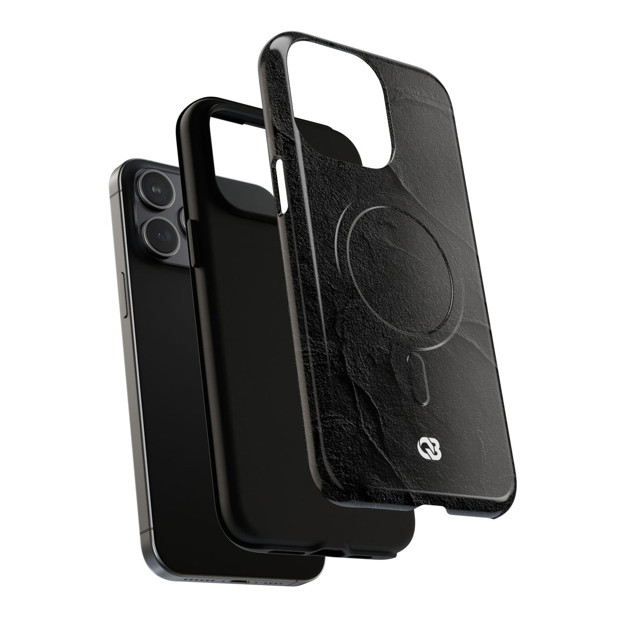 Obsidian Stucco Relief · Tough 2.0 Magnetic Phone Case for iPhone · Black