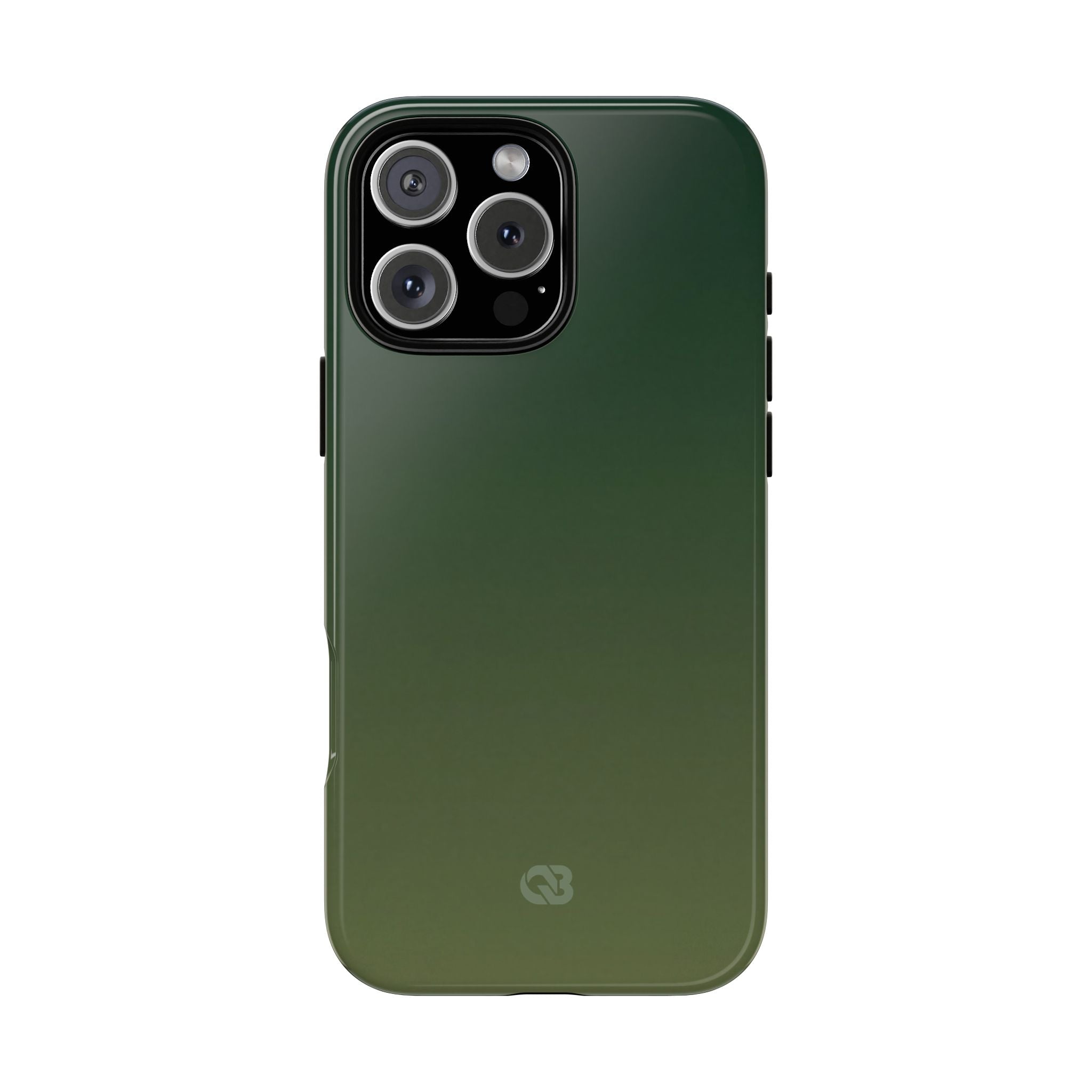 Green Tough Phone Case for iPhone - Shadow Moss Grain
