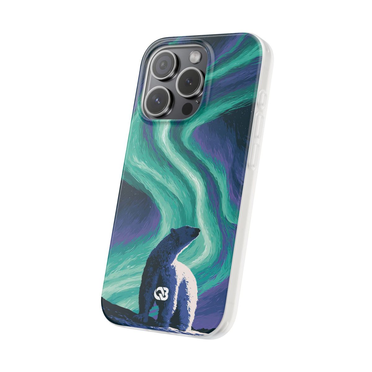 Arctic Aurora Bear · Lite Phone Case for iPhone ·  Teal