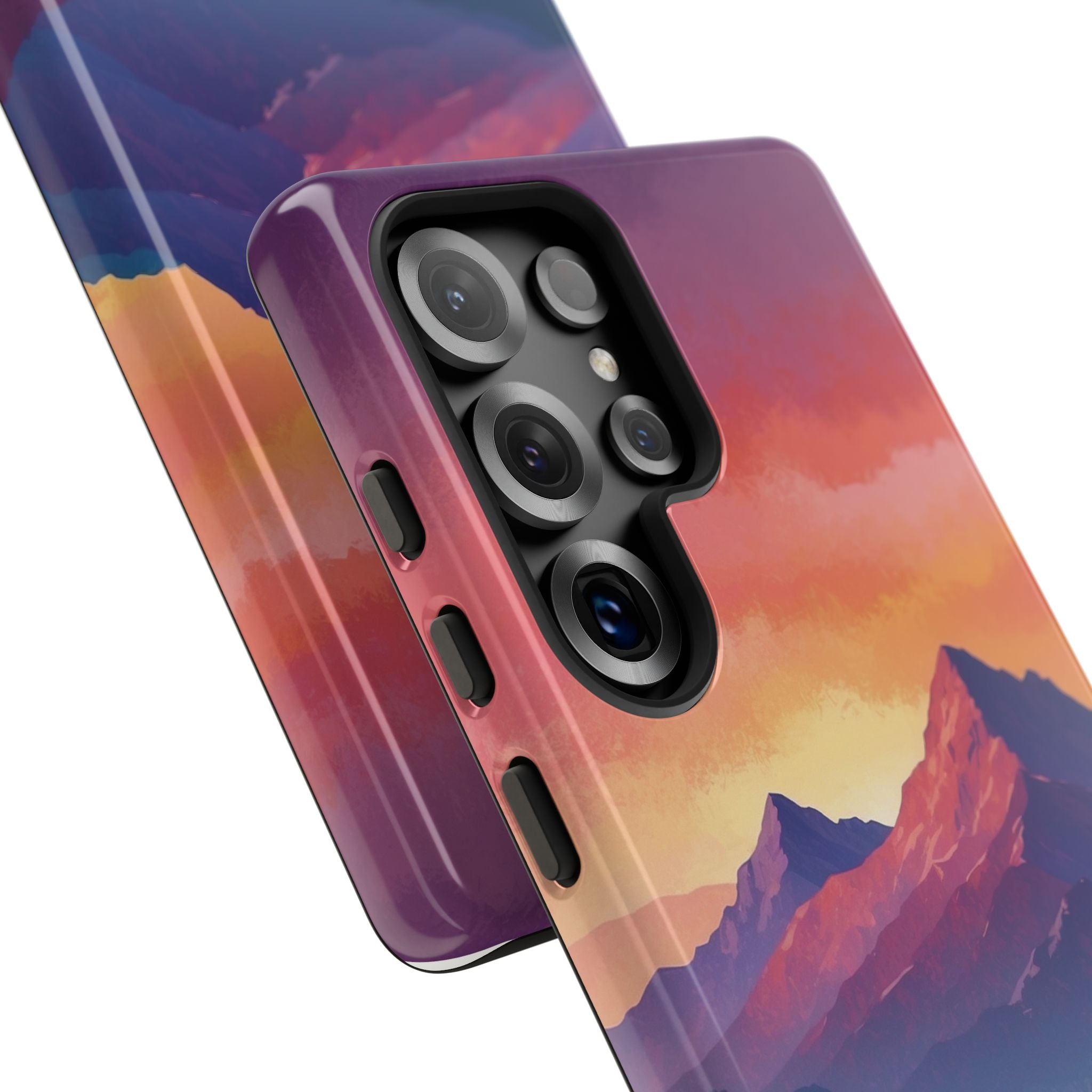 Crimson Mountain Dusk · Tough Phone Case for Samsung