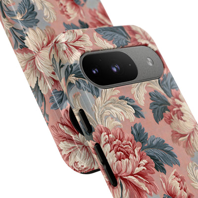 Blush Peony Jacquard · Tough Phone Case for Pixel ·  Pink