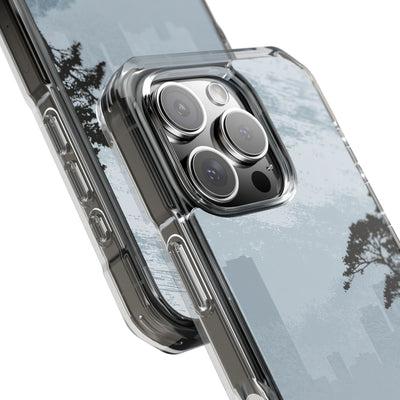 Grey Impact MagSafe Phone Case for iPhone - Steel Slate Zen