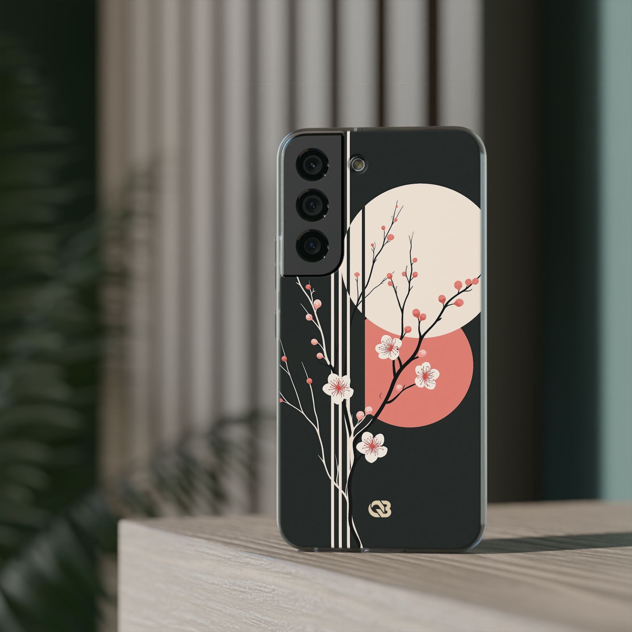Black Lite Phone Case for Samsung - Kyoto Midnight Blossom