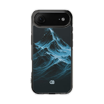 Nordic Frost Peak · Clear Impact Magnetic Phone Case for iPhone · Blue
