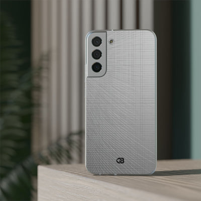 Grey Lite Phone Case for Samsung - Chrome Mesh Warp