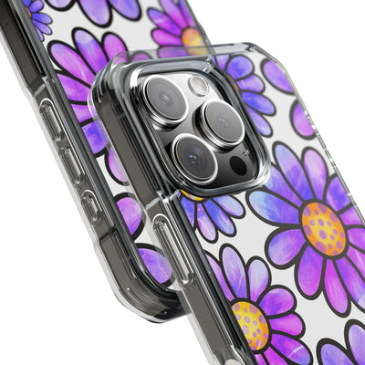 Violet Grunge Bloom · Impact Phone Case for iPhone · Magsafe