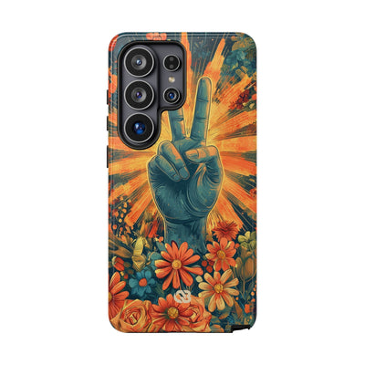 Fleur de paix radieuse · Coque de téléphone Tough pour Samsung