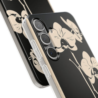 Black Lite Phone Case for Samsung - Obsidian Bone Orchid
