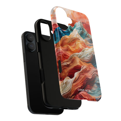 Fabric Peaks Sunset iPhone 16 Plus Case - Tough