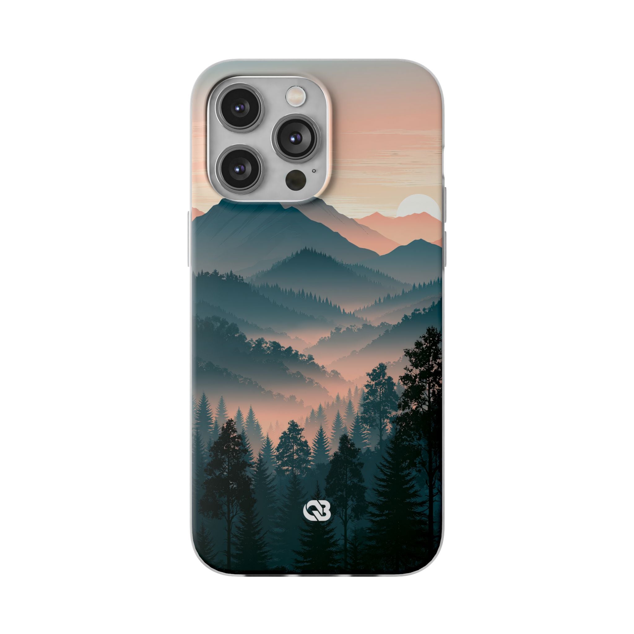 Teal Lite Phone Case for iPhone - Alpine Teal Horizon