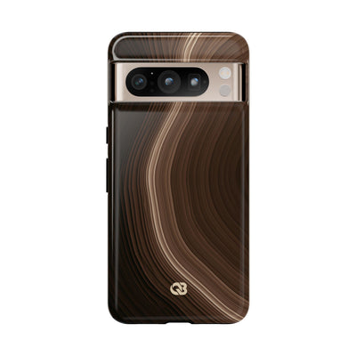 Brown Tough Phone Case for Google Pixel - Bronzed Canyon Relief